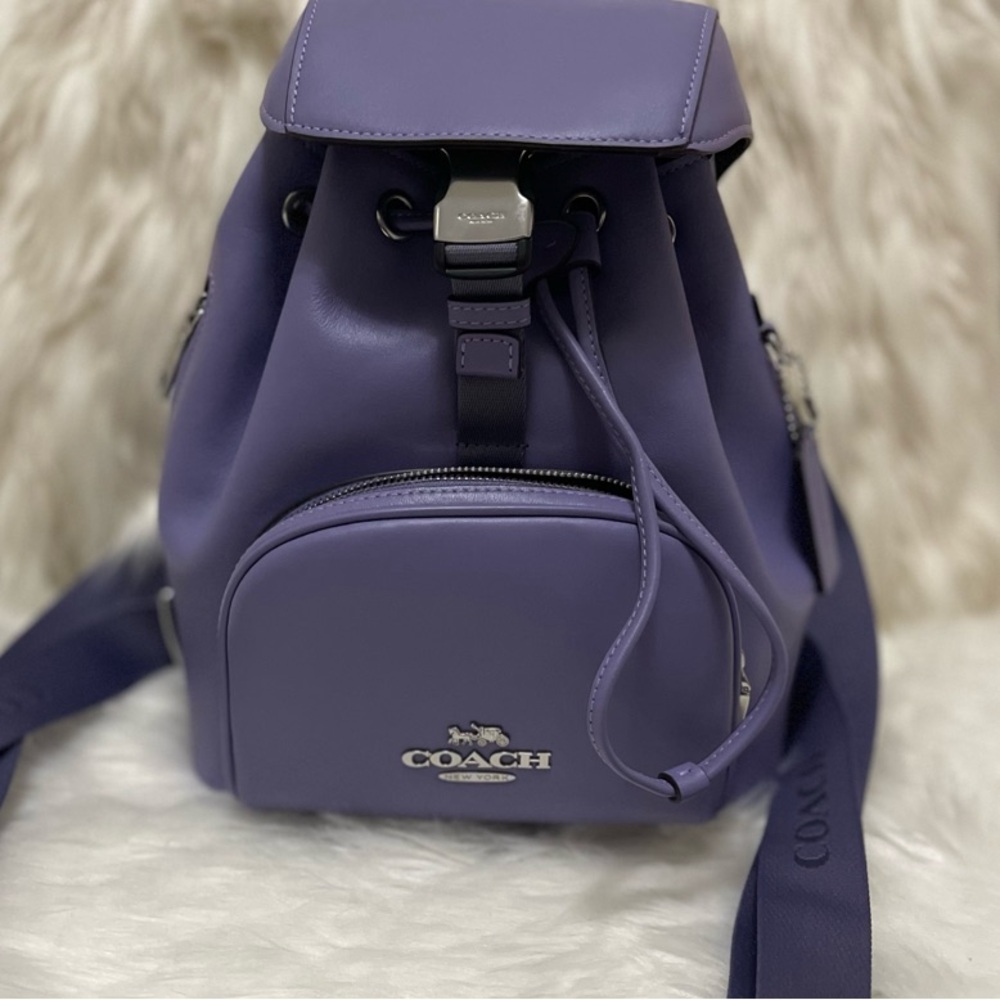 Coach Purple Leather Backpack
